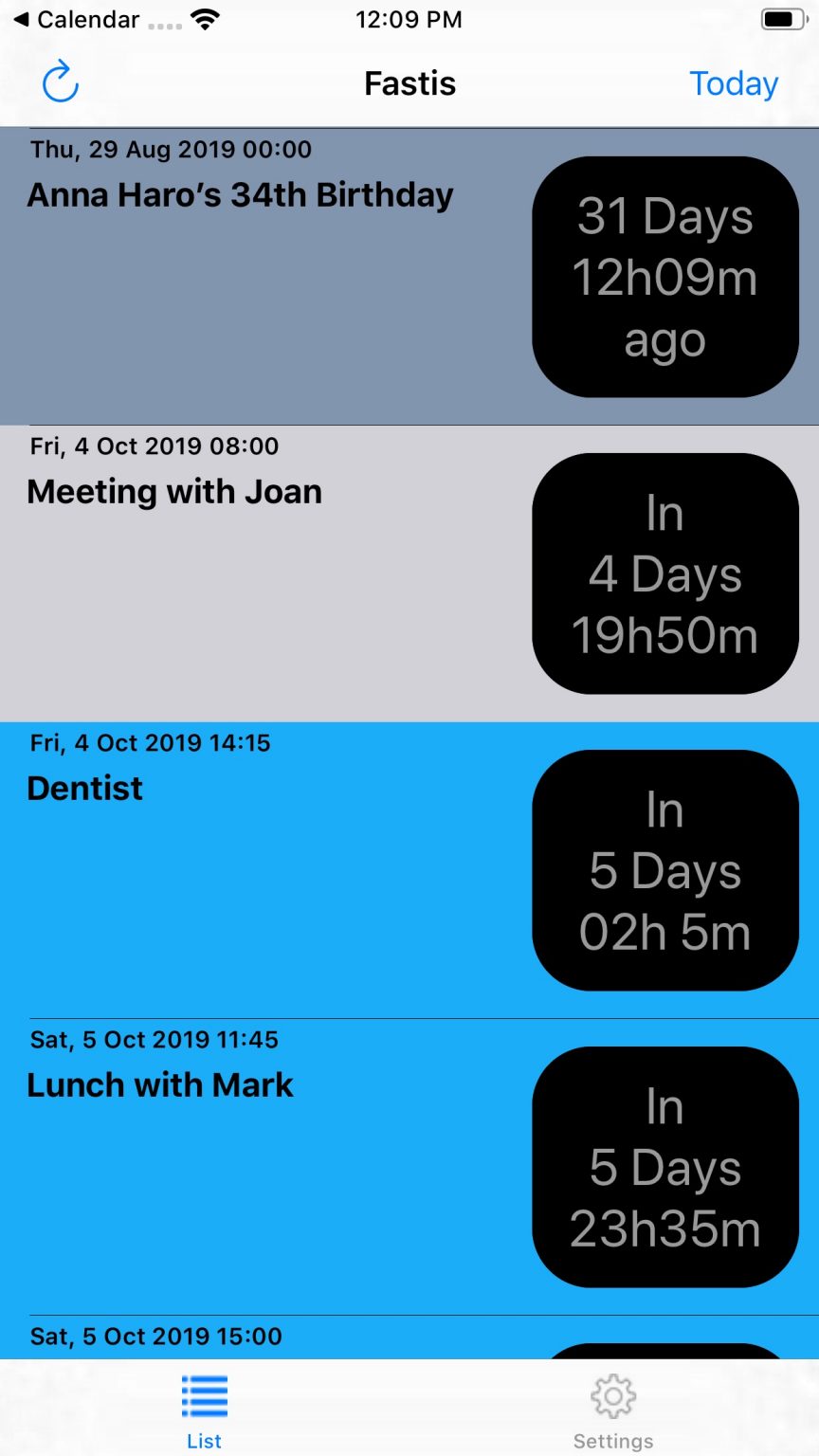 countdown calendar app
